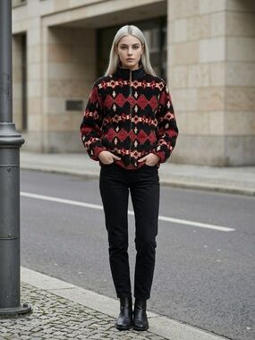 VTG 80s Outback Trading Co Jacket Women Western Aztec Native Tribal Size S/M